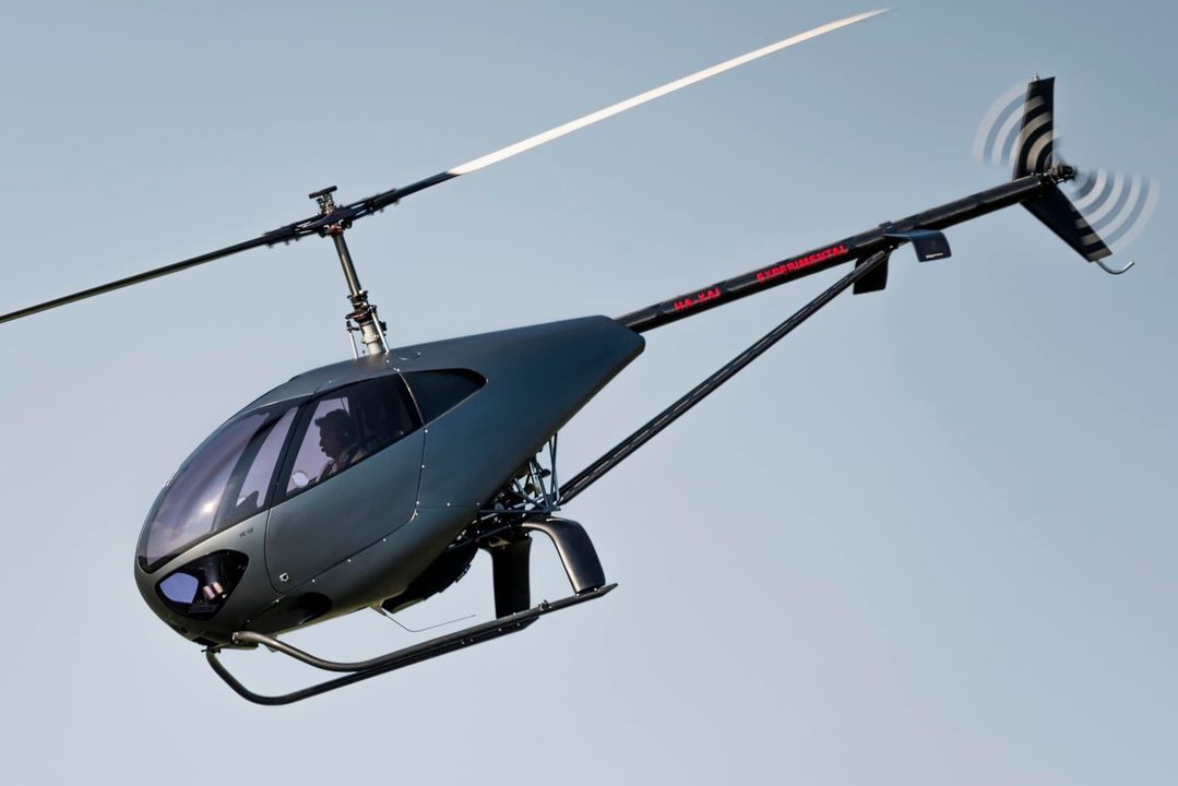 The Hungarocopter HC-02 helicopter in flight