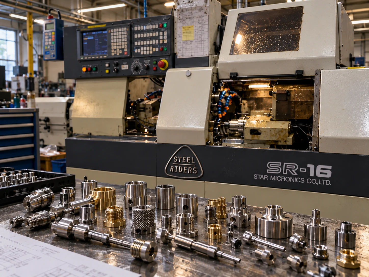 STAR SR 16 automatic lathe with turned parts