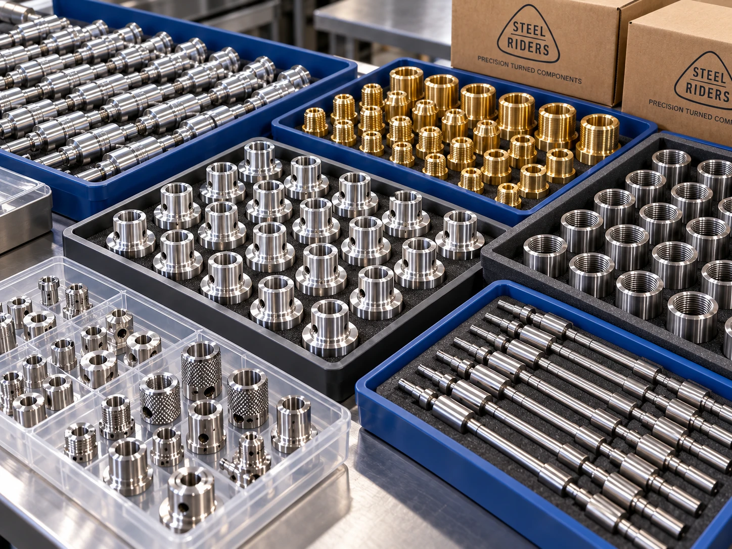 Packed parts ready for delivery